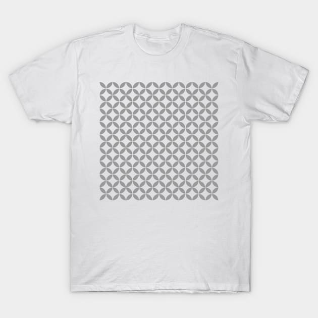 Retro Circles and Diamonds grey 4 T-Shirt by Makanahele